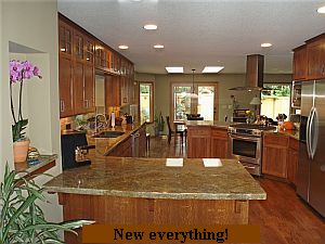 Remodeled family room cabinets